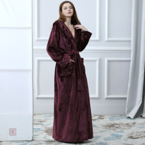 Peignoir de chambre femme en tissu chaud et élégant
