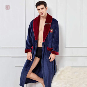 Peignoir de nuit kimono pour homme en tissu doux