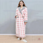 Peignoir polaire kimono pour femme