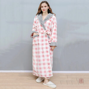 Peignoir polaire kimono pour femme