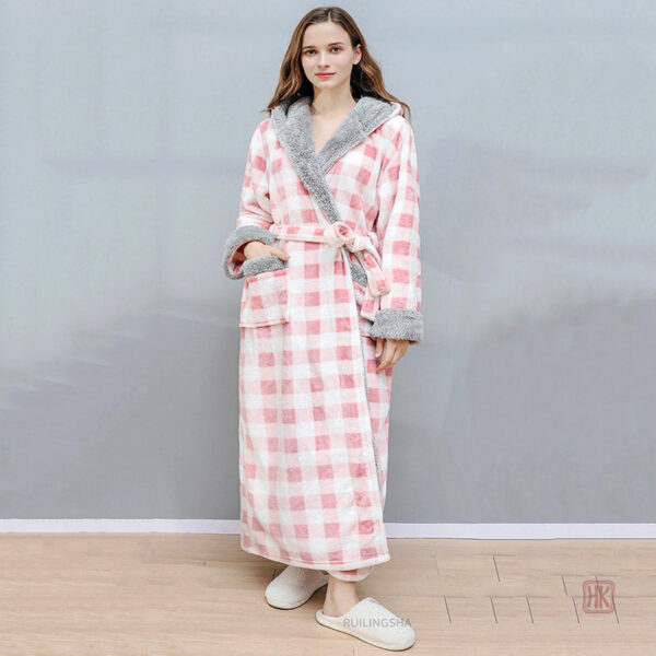 Peignoir polaire kimono pour femme