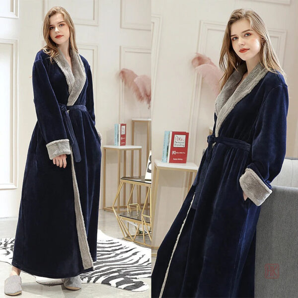 Peignoir épais pour femme, chaleur et confort assurés