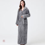 Peignoir éponge velours femme kimono doux et confortable
