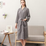 Peignoir kimono femme absorbant en tissu doux