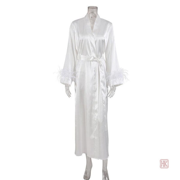 Peignoir confortable femme en couleur blanche