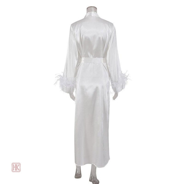 Peignoir kimono blanc pour moments de détente