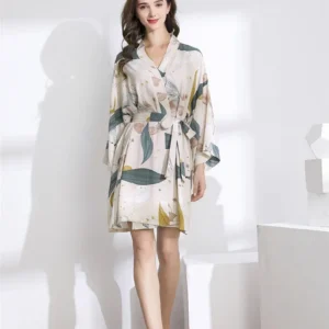 Peignoir léger pour femme, style kimono confortable