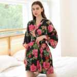 Peignoir Femme Coloré en style kimono