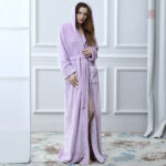 Peignoir Femme Doux Polaire Kimono