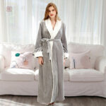 Peignoir Kimono Femme Gris Clair