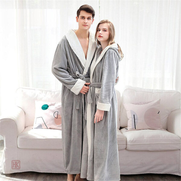 Peignoir confortable pour femme, teinte grise élégante