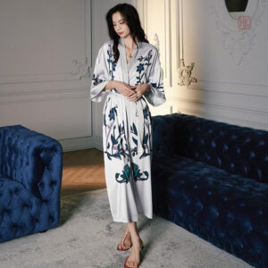 Peignoir kimono doux, confortable et chaud pour femme