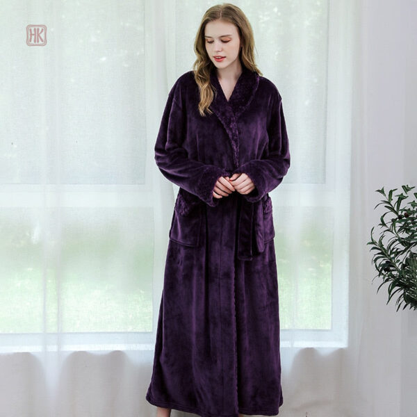peignoir-femme-violet-1 Peignoir kimono femme violet élégant et confortable