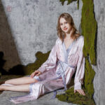 Peignoir fleuri femme en kimono élégant