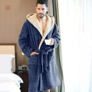 Peignoir kimono homme bleu marine élégant et confortable