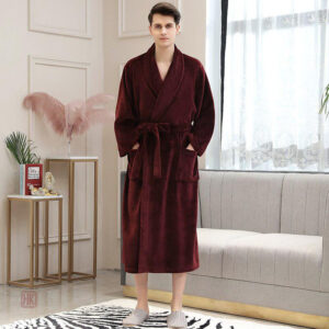 Peignoir homme luxe velours kimono élégant