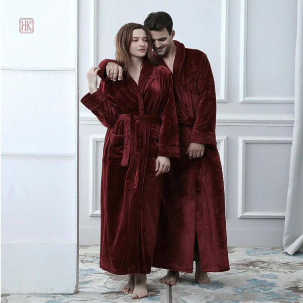 Peignoir en velours pour homme, style confortable et sophistiqué