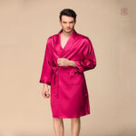 Peignoir homme en couleur rose élégant