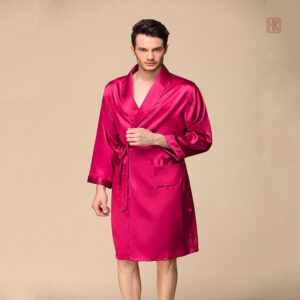 Peignoir homme en couleur rose élégant