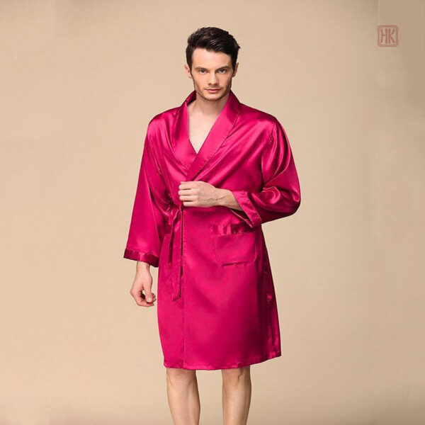 Peignoir homme en couleur rose élégant