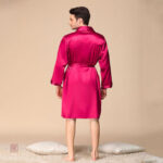 Peignoir kimono pour homme, style décontracté rosa