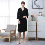 Peignoir kimono homme sans capuche élégant et confortable