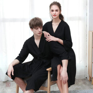 Peignoir homme léger, style kimono, idéal pour la détente