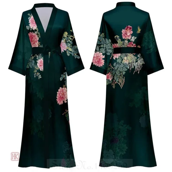 Vêtement de nuit féminin en satin, inspiration japonaise, chic et léger