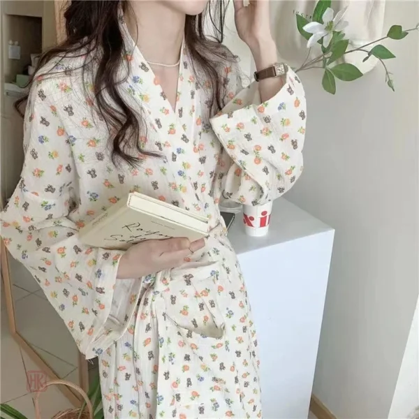 Peignoir à motifs pour un style décontracté