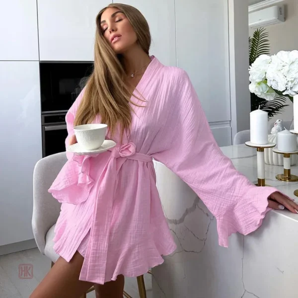 Kimono à volants pour un style féminin