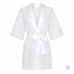Peignoir sexy en dentelles blanches pour un look élégant