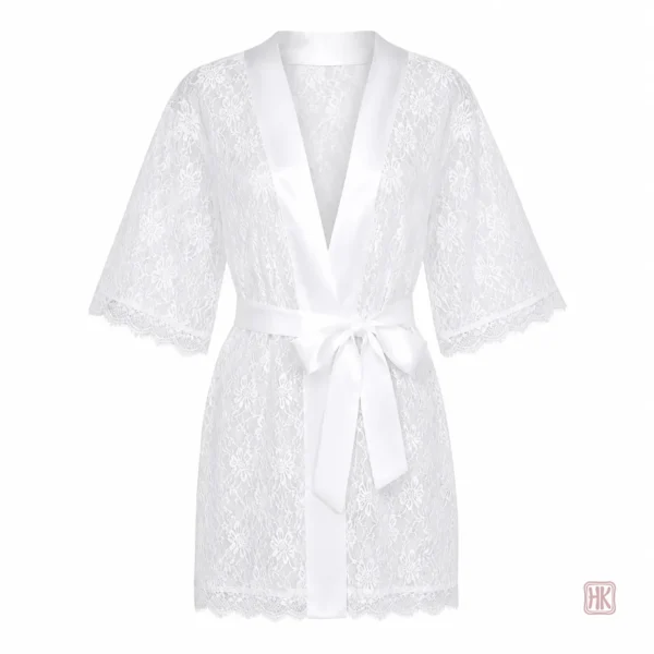 Peignoir sexy en dentelles blanches pour un look élégant