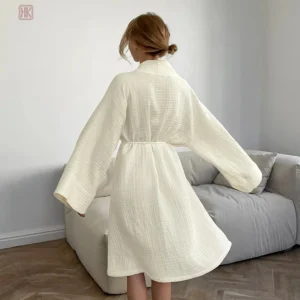 Peignoir Kimono en Coton Blanc pour un style élégant
