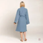 Peignoir femme en tissu doux, style kimono chic