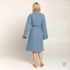 Peignoir femme en tissu doux, style kimono chic