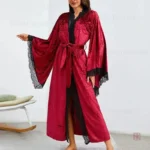 Peignoir Kimono Bordeaux Femme