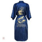 Peignoir traditionnel chinois en teinte bleue