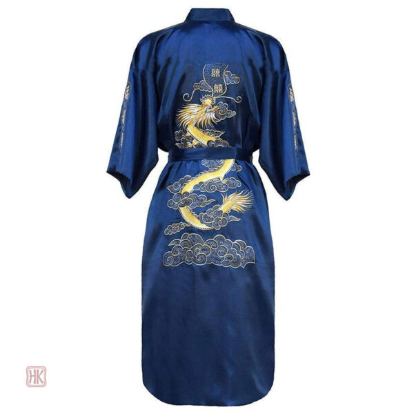 Peignoir traditionnel chinois en teinte bleue