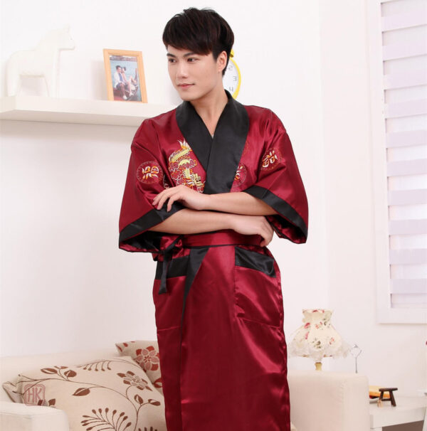 peignoir-kimono-chinois-homme-1 Peignoir Kimono Chinois pour Homme