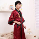 Peignoir style chinois pour homme, confort et élégance
