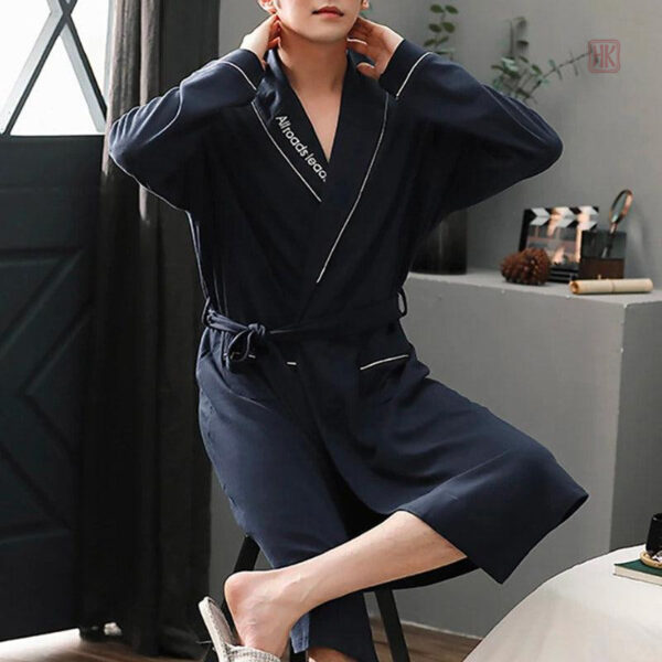 Peignoir homme en coton, confort et élégance