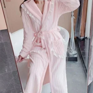 Peignoir Kimono Femme à Dentelles