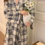 Kimono léger femme, style à carreaux