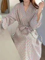 Peignoir léger pour femme, style kimono