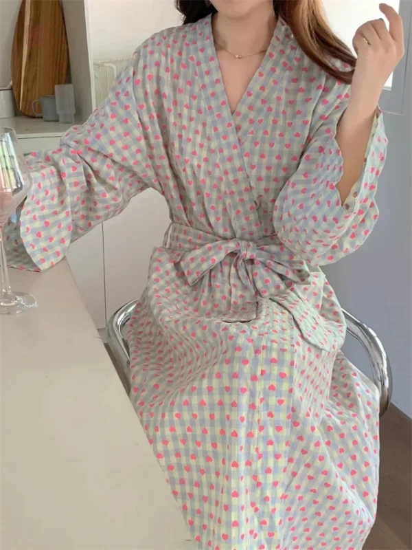 Peignoir léger pour femme, style kimono