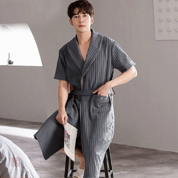 peignoir-kimono-dete-coton-1 Peignoir Kimono d'été en coton pour homme