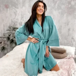 Peignoir Kimono doux effet velours