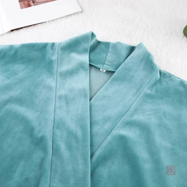 Peignoir en velours pour femme