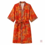 Peignoir Floral en Coton Style Kimono