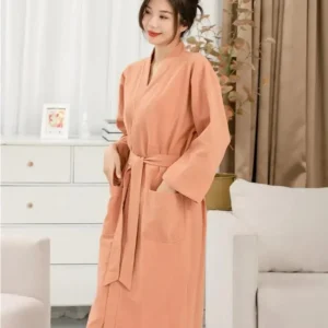 Peignoir Kimono en Coton et Lin pour femme